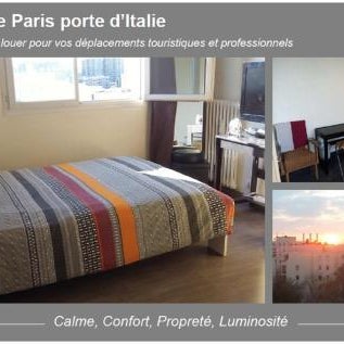 Paris Porte d'Italie - Chambre à louer avec parking et vue sur Paris Thumbnail