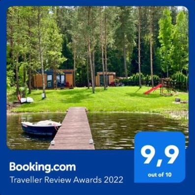 Makosieje Resort-komfortowy domek 20m od jeziora,ogrzewanie,wi-fi ,widok na jezioro Thumbnail
