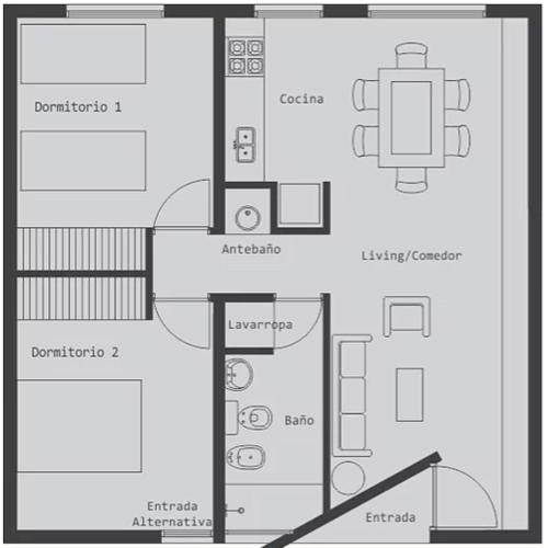 Casa D, moderna de 2 habitaciones con jardín en barrio de profesionales