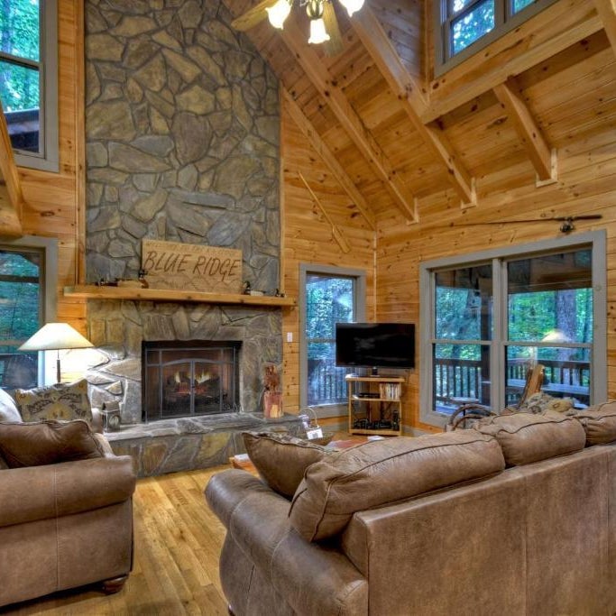 K6 Lodge Gather around the firepit soak in the hot tub and splash in the creek Thumbnail