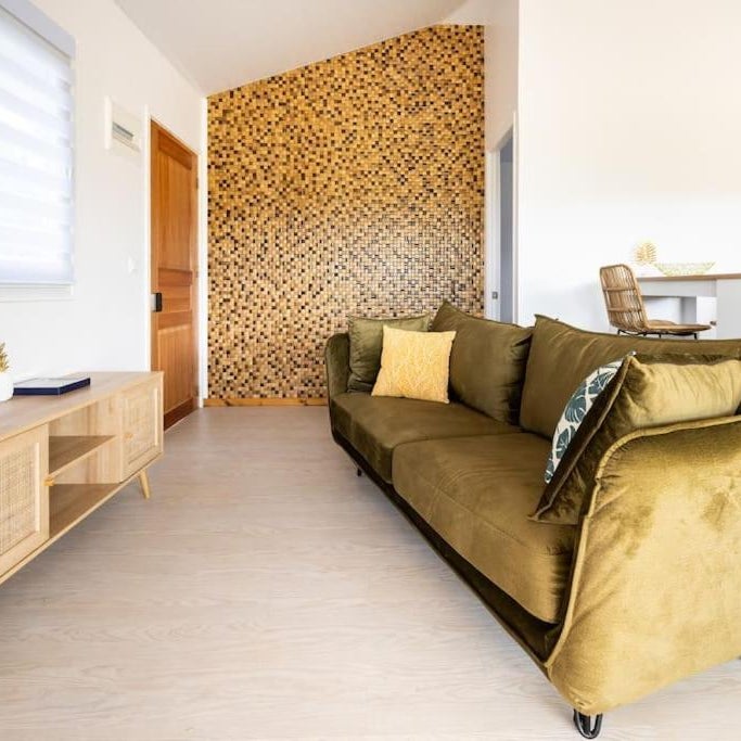 Fully equipped Bungalow next to a white sand beach