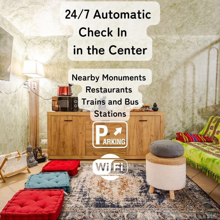 Secret Zen House in the Center W Free Parking and 24Hours Automatic Check-In - With Netflix & DisneyPlus and Air Conditioning