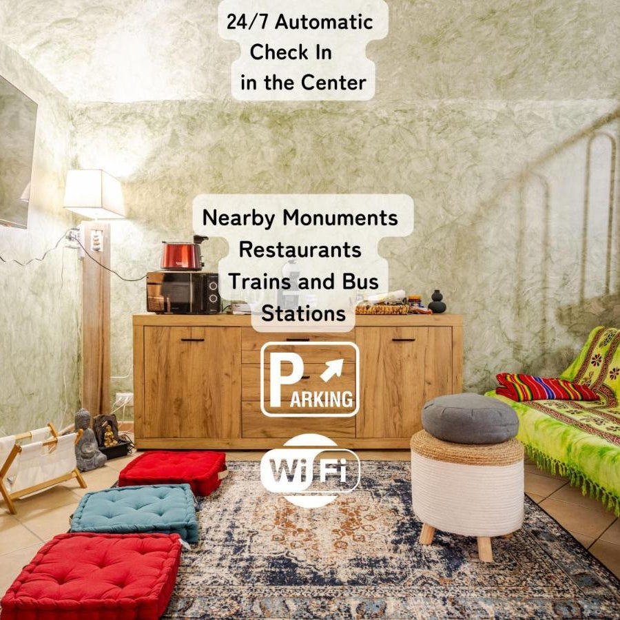 SPECIAL OFFER! Secret Zen House in the Center W Free Parking and 24Hours Automatic Check-In - With Netflix & DisneyPlus and Air Conditioning