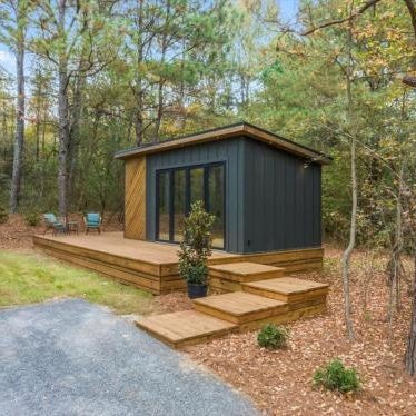 Glamping cottage with glass front and hot tub! Thumbnail